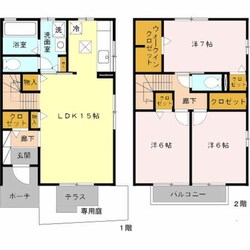 砂﨑タウンハウスの物件間取画像